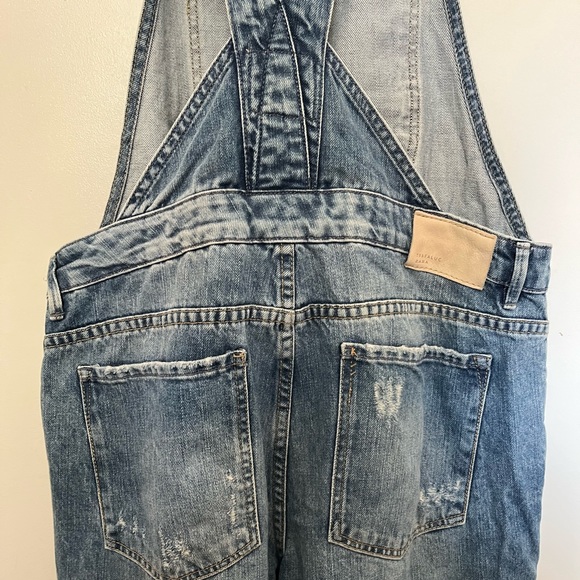 Zara Trafaluc Ripped Denim Overalls - Picture 4 of 6